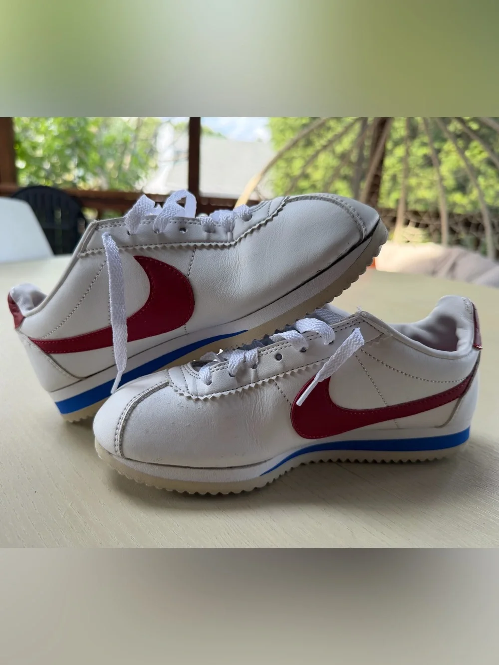 Nike Classic Cortez Forrest Gump USA Olympic Red White Blue 807471-103 Sz 6